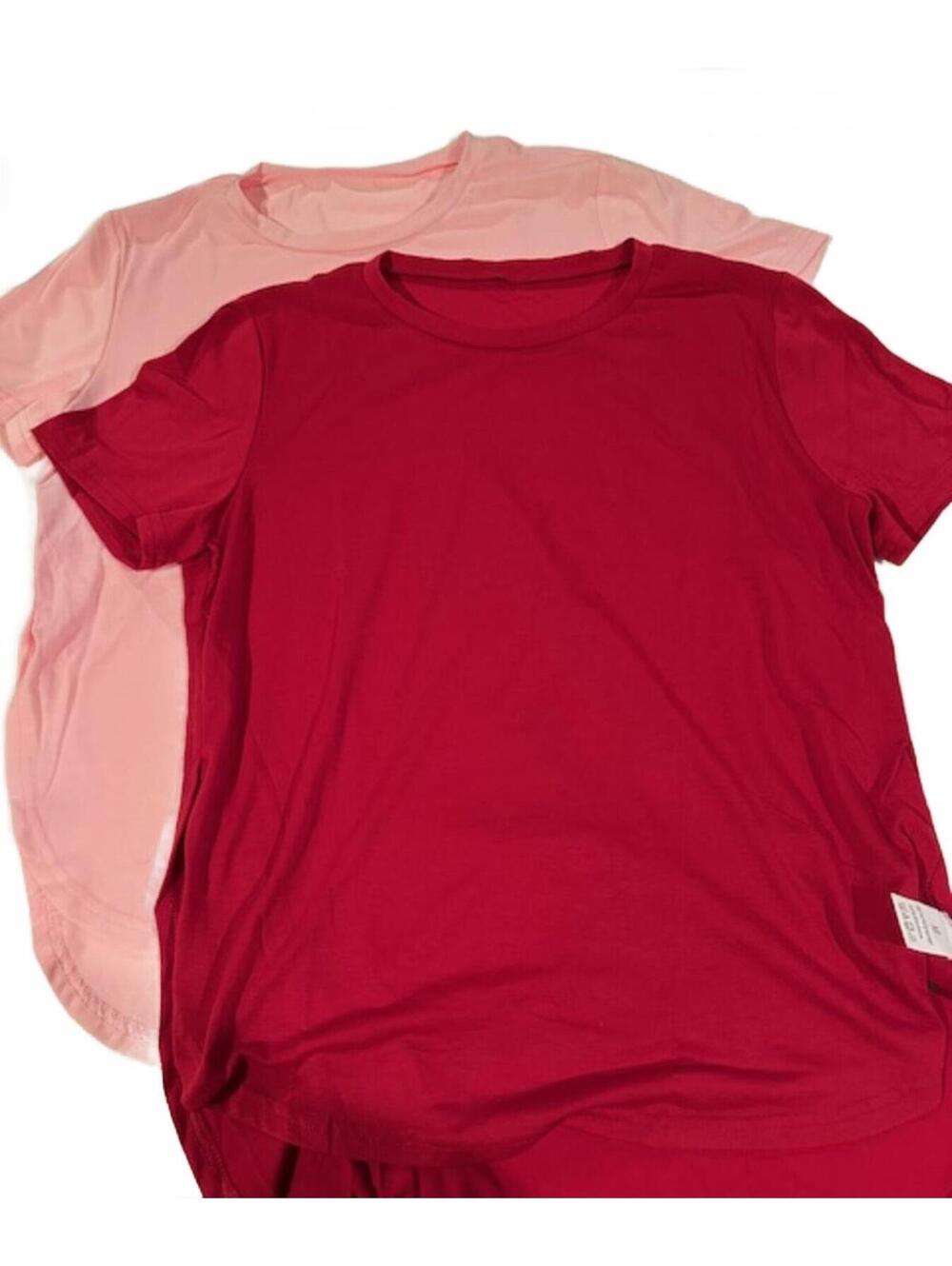Pink & Red Casual T-Shirt